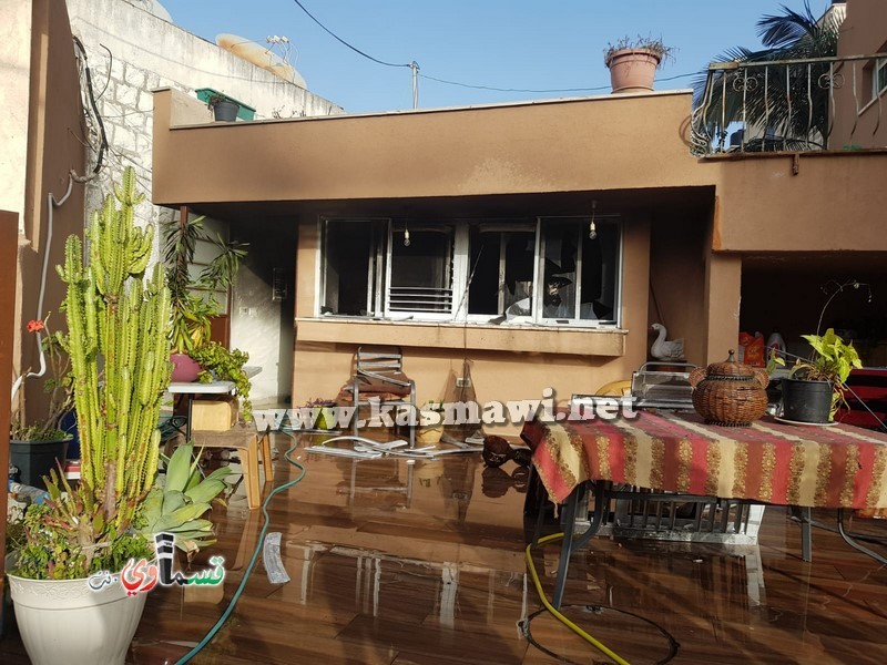 كفرقاسم : اندلاع حريق في احد البيوت دون وقوع اصابات وطواقم الإطفائية تسيطر على الحريق